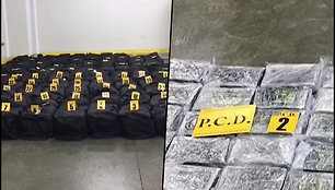 Kosta Rikos policija konfiskavo konteineriuose su bananais paslėptus narkotikus