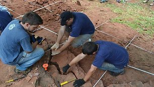 Archeologai, pietinėje Brazilijos dalyje atkasantys anksčiau nežinotos dinozaurų rūšies fosilijas.