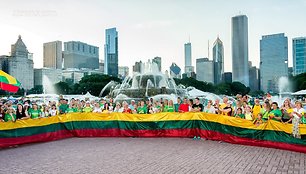 Čikagos lietuviai miesto centre, prie Buckingham fontano 2017 m. 