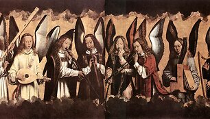 Hanso Memlingo (1430?-1494) triptikas &bdquo;Muzikuojantys angelai&ldquo;.