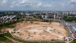 BNS nuotr. Nacionalinio stadiono statybos