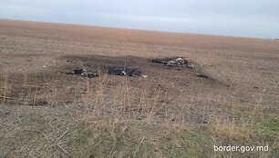 Dronų nuolaužos Ukrainos pasienyje Moldovoje