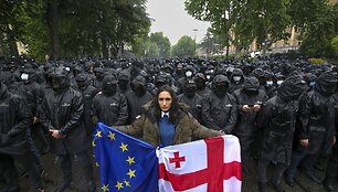 Skaldytoji įstatymo situacija Gruzijoje. / Zurab Tsertsvadze / AP