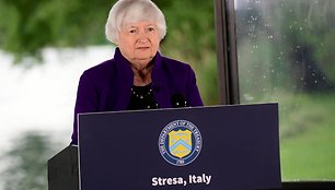 G7 finansų ministrų ir centrinių bankų vadovų susitikimas Stresoje. / Massimo Pinca / REUTERS