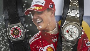 Šveicarijos Schumacher laikrodžiai. / Martial Trezzini / AP