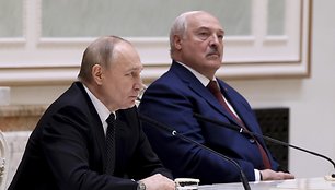 Putin ir Lukashenko spaudos konferencija. / Mikhail Metzel/Kremlin Pool / ZUMAPRESS.com