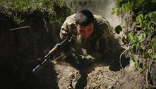 Rusijos ir Ukrainos karas vyksta. / Efrem Lukatsky / AP