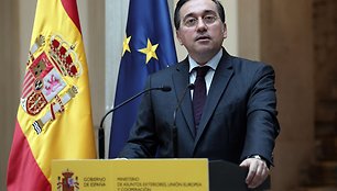 Ispanija prisijungia prie kovos su Izraeliu tarptautiniame teisingumo teisme. / THOMAS COEX / AFP