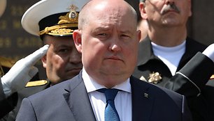 Ceremonija minint 240-ąją Rusijos Juodosios jūros flotilės metinę Sevastopolyje. / ALEXEY PAVLISHAK / REUTERS