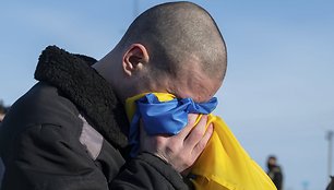 Penkiasdešimtasis ukrainiečių karo belaisvių mainai su Rusija. / Pool /Ukrainian Presidentia / ZUMAPRESS.com