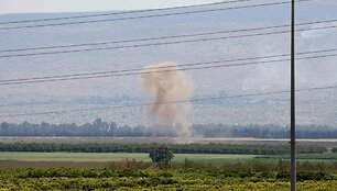 Libano &bdquo;Hezbollah&ldquo; teigia surengusi oro atakas prie&scaron; Izraelio pozicijas / JALAA MAREY / AFP