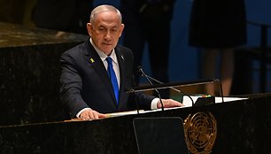 Netanyahu kalbėjo Jungtinių Tautų GA. / Andrea Renault / ZUMAPRESS.com