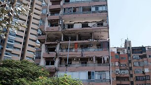 Izraelio oro ataka nusiaubė Beiruto centrą. / SANDRO BASILI/SIPA / SANDRO BASILI/SIPA