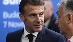 Prancūzijos prezidentas Emmanuelis Macronas / Petr Josek / AP