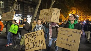 Greta Thunberg protesto Tbilisyje metu / Jay Kogler / ZUMAPRESS.com