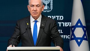 Izraelio ministras pirmininkas Benjaminas Netanyahu / OHAD ZWIGENBERG / AFP