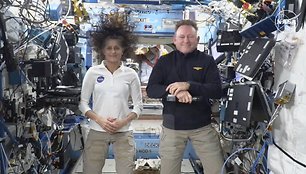 Astronautai Butchas Wilmore&#39;as ir Suni Williams /  / AP