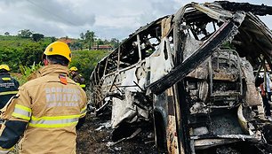 Autobuso avarija Brazilijoje / HANDOUT / AFP