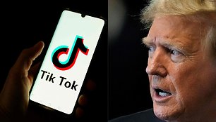 „TikTok“ ir D. Trumpas / ANTONIN UTZ SETH WENIG / AFP