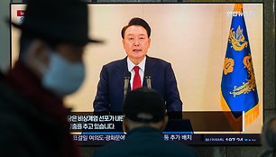 Pietų Korėjos prezidentas Yoon Suk-yeolas / Kim Jae-Hwan / ZUMAPRESS.com