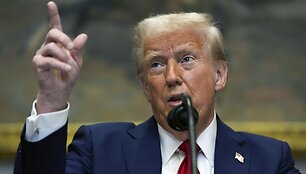 JAV Prezidentas Donaldas Trumpas / Julia Demaree Nikhinson / AP