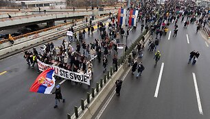 Protestas Serbijoje / Djordje Kojadinovic / REUTERS