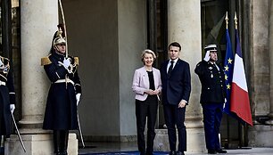 Ursula von der Leyen ir Emmanuelis Macronas / Antonin Burat / ZUMAPRESS.com