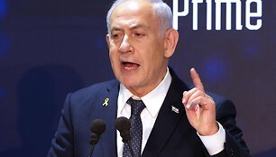 Izraelio premjeras Benjaminas Netanyahu / MENAHEM KAHANA / AFP