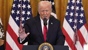 JAV prezidentas Donaldas Trumpas / Mark Schiefelbein / AP
