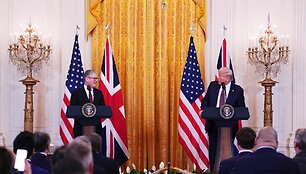 K. Starmerio ir D. Trumpo susitikimas / CARL COURT / AFP