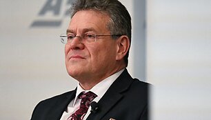 EK prekybos vadovas Maro&scaron;as &Scaron;efčovičius / JIM WATSON / AFP