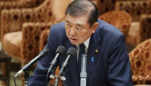 Japonijos ministras pirmininkas Shigeru Ishiba / STR / AFP