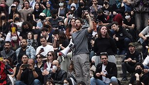 Protestuotojai Ankaroje / ADEM ALTAN / AFP