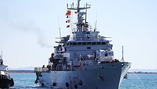 Italų laivas su migrantais / Armando Babani / ZUMAPRESS.com