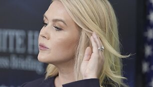 Baltųjų rūmų spaudos sekretorė Karoline Leavitt / Alex Brandon / AP