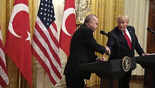 R. T. Erdoganas su D. Trumpu / Mike Theiler/CNP/AdMedia/SIPA / Mike Theiler/CNP/AdMedia/SIPA