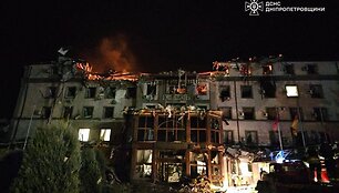 Rusai smogė į vie&scaron;butį Kryvyj Rihe / HANDOUT / AFP