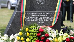 Aleksandro Barausko atminimui skirtas paminklas / VSAT nuotr.