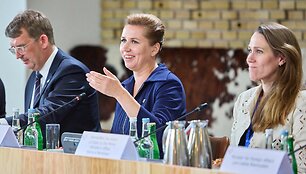 Mette Frederiksen susitikime Orhuse / MIKKEL BERG PEDERSEN / AFP
