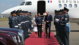 Emmanuelis Macronas Britanijoje / JUSTIN TALLIS / AFP