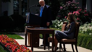 Donaldas Trumpas / Samuel Corum - Pool via CNP / picture alliance / Consolidated News Photos