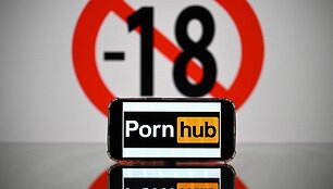 &bdquo;Pornhub&ldquo; logotipas / LIONEL BONAVENTURE / AFP