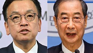 Han Duck-soo ir Choi Sang-mokas / ANTHONY WALLACE JUNG YEON-JE / AFP