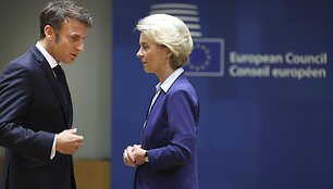 E. Macronas ir U. von der Leyen /  / AP