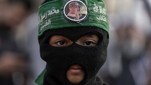 Kaukėtas palestiniečių grupuotės narys /  / AP