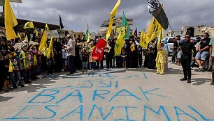 Protestas Libane prie&scaron; JAV pasiuntinį / RABIH DAHER / AFP