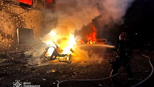 Rusijos i&scaron;puoliai Vakarų Ukrainoje / HANDOUT / AFP