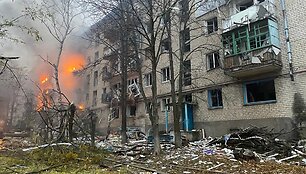 Rusijos atakos padariniai Donecko srityje / HANDOUT / AFP
