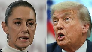 Claudia Sheinbaum ir Donaldas Trumpas / YURI CORTEZ ANDREW CABALLERO-REYNOLDS / AFP