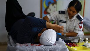 Sužeistasis Sirijoje / JALAA MAREY / AFP